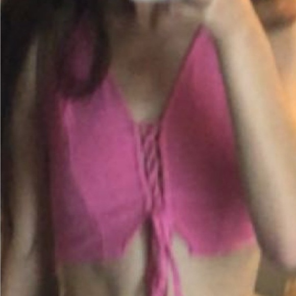 La Hearts Pink Crop Top - Picture 5 of 5